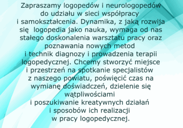 Sieć współpracy i samokształcenia logopedów i neurologopedów